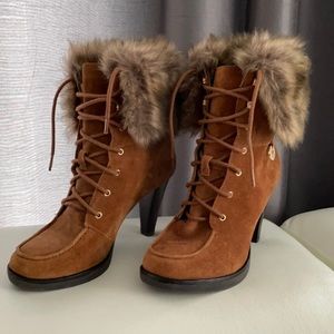 Michael Kors high heels leather suede booties.